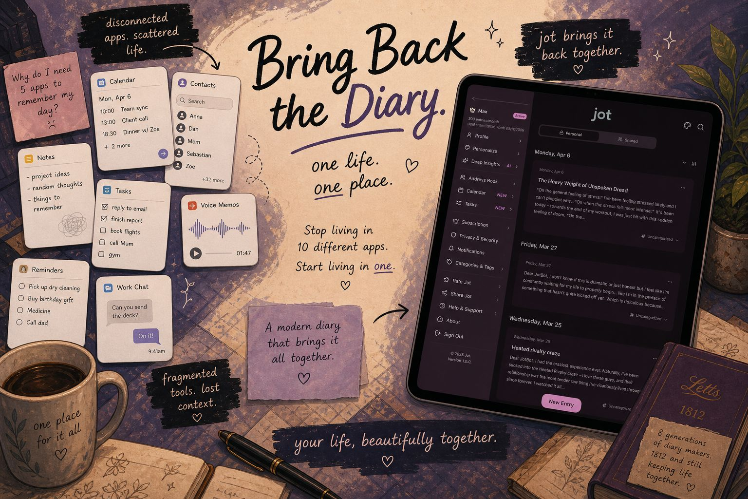 Bring Back the Diary: Why We Need One Place for Our Thoughts, Plans and Feelings Again