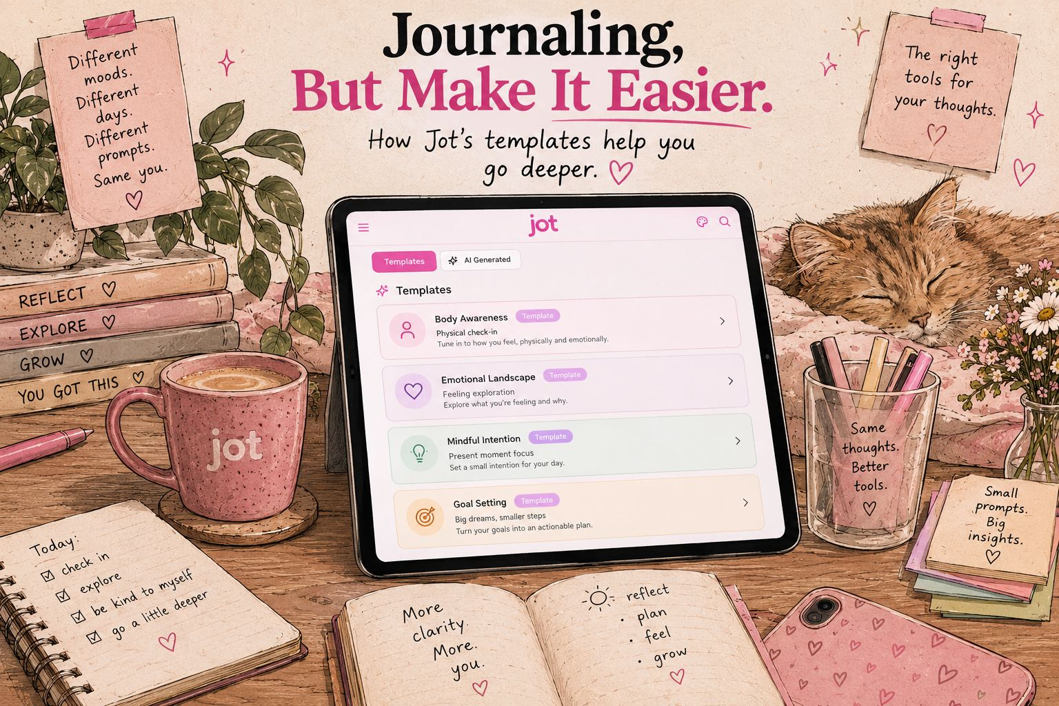 Journaling, But Make It Easier: How Jot’s Templates Help You Go Deeper